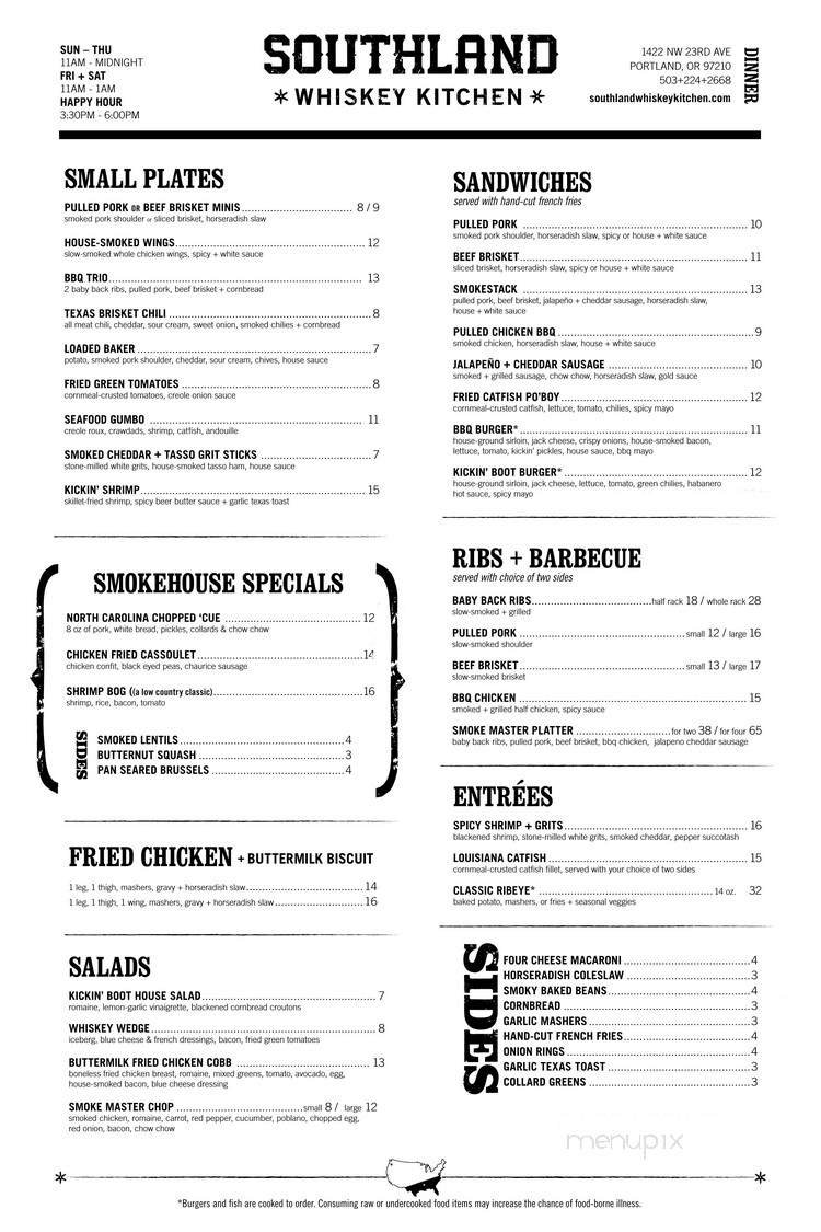 Menu page 1