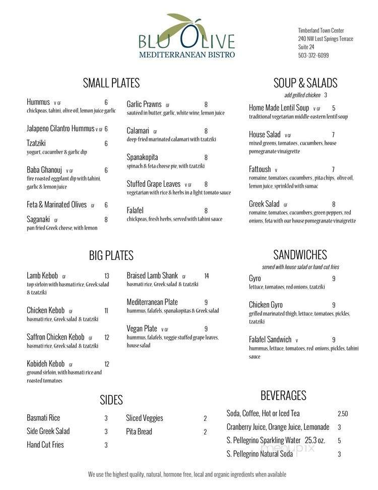 Menu page 1