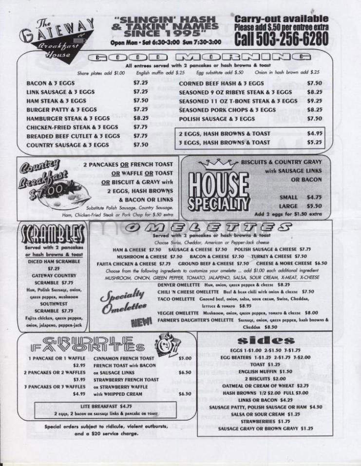 Menu page 1