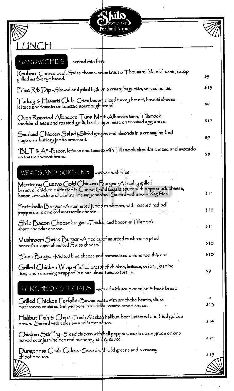 Menu page 1