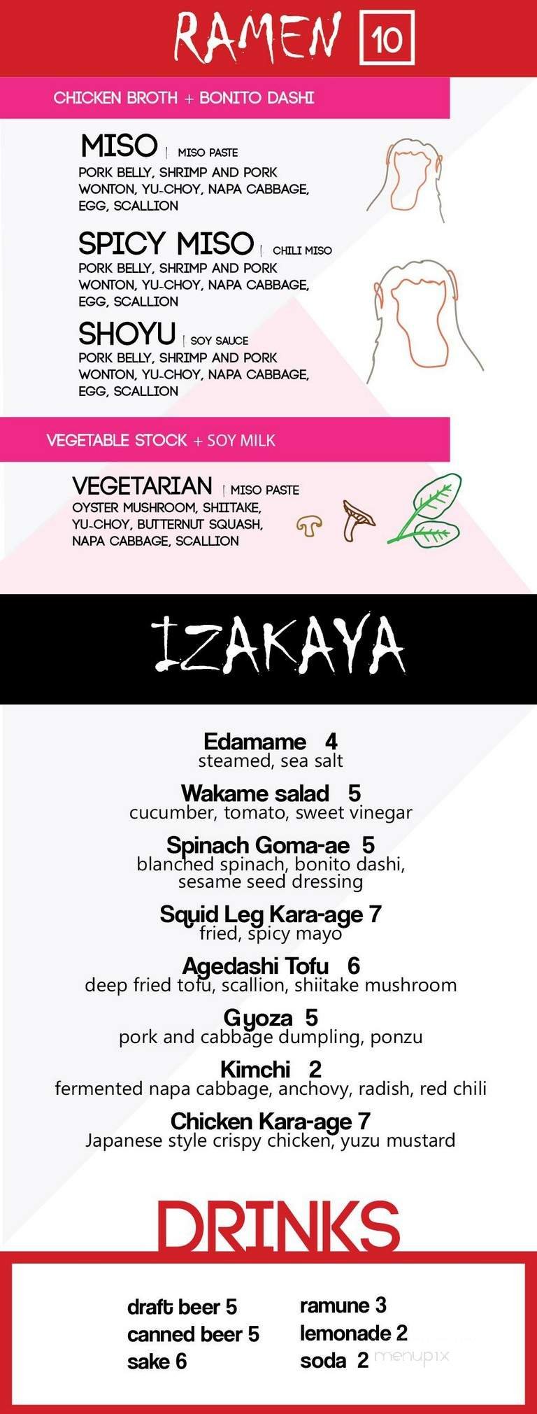 Menu page 1