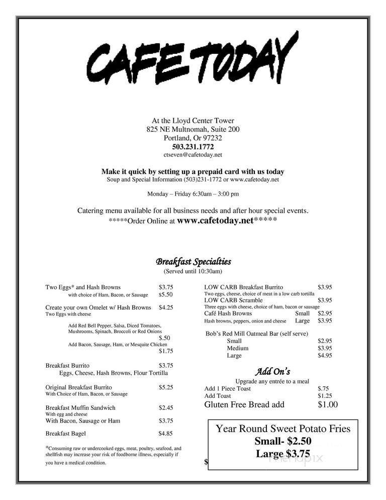 Menu page 1