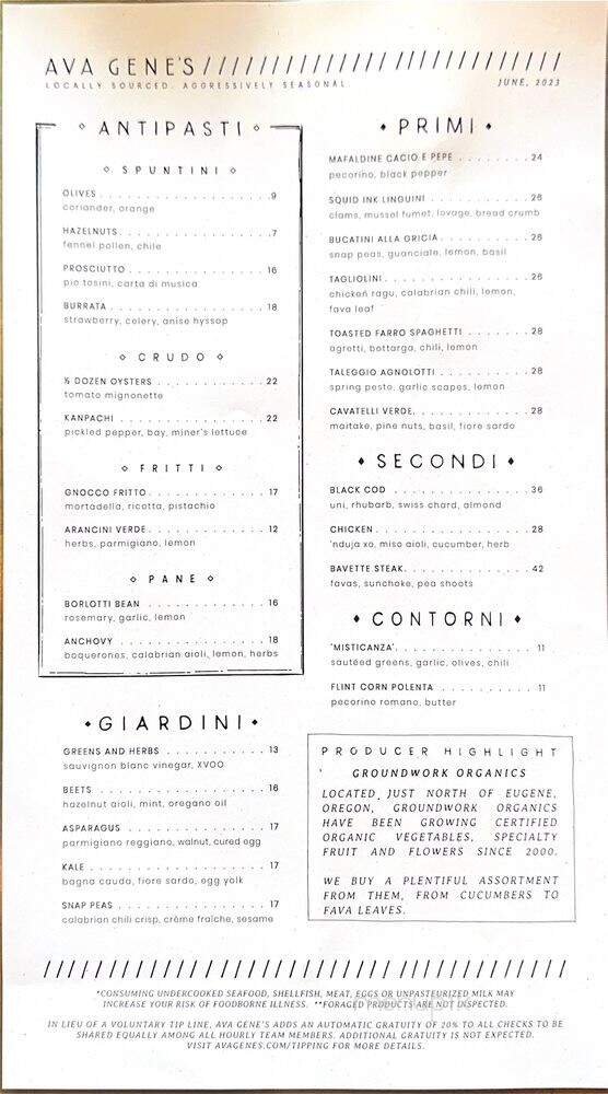 Menu page 2