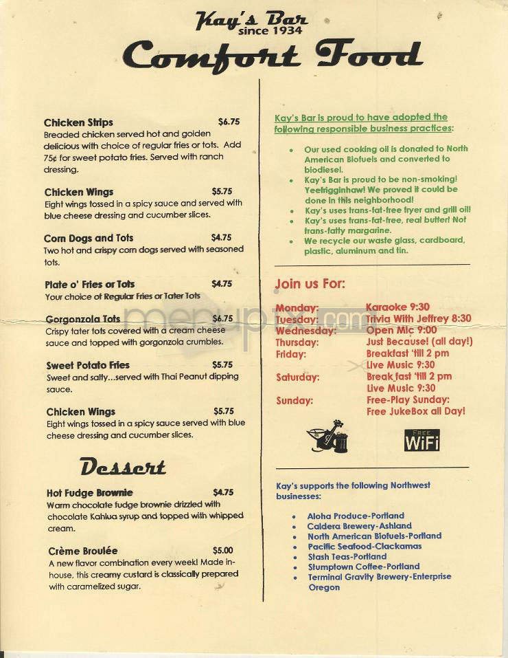 Menu page 1