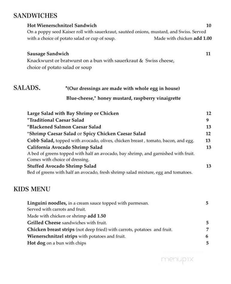 Menu page 1