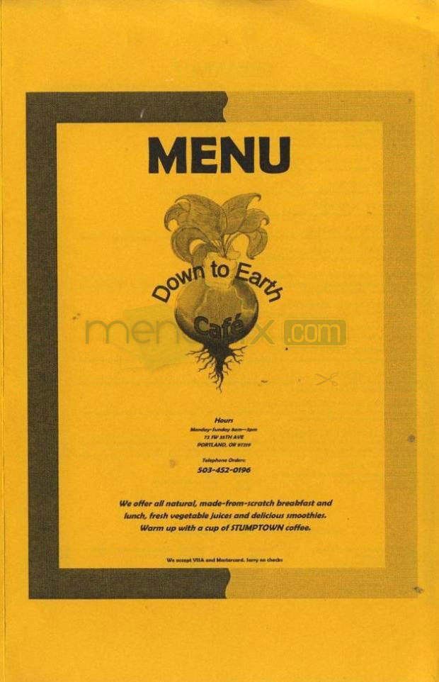 Menu page 1