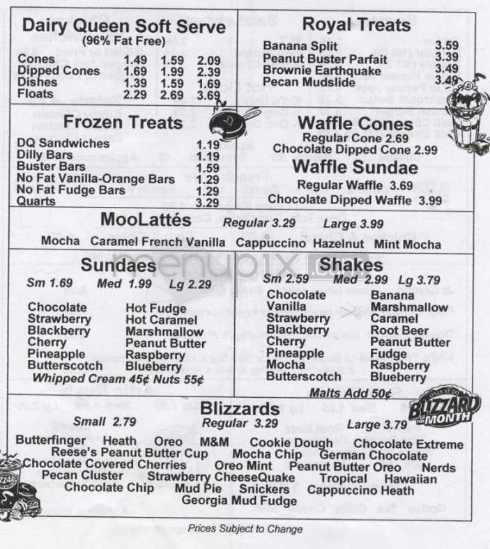 Menu page 1
