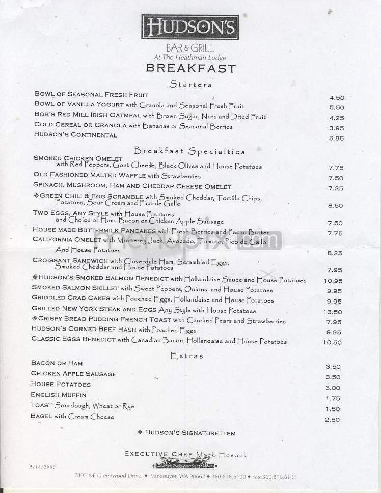 Menu page 1