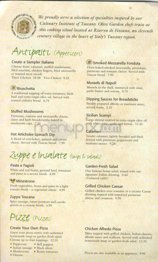 Menu page 1