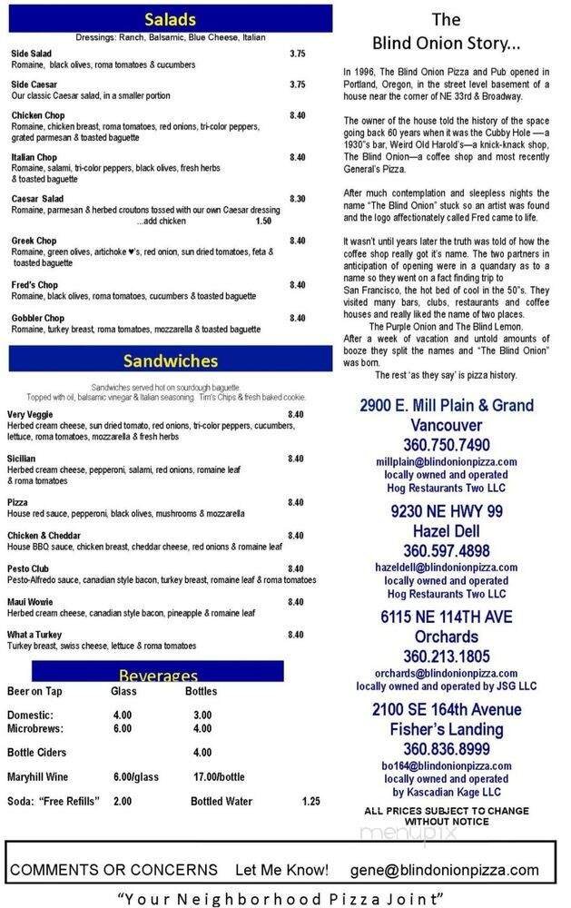 Menu page 1