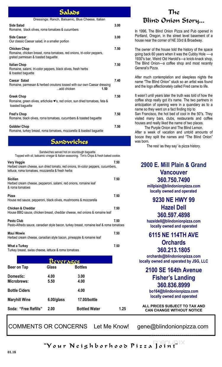 Menu page 1