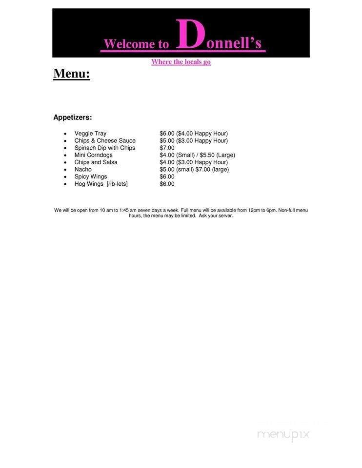 Menu page 2