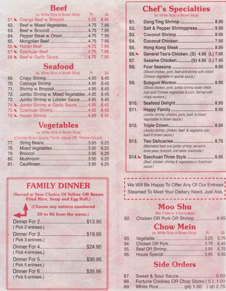 Menu page 2