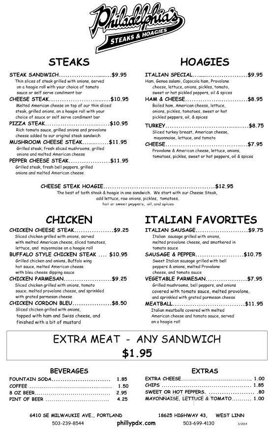 Menu page 1