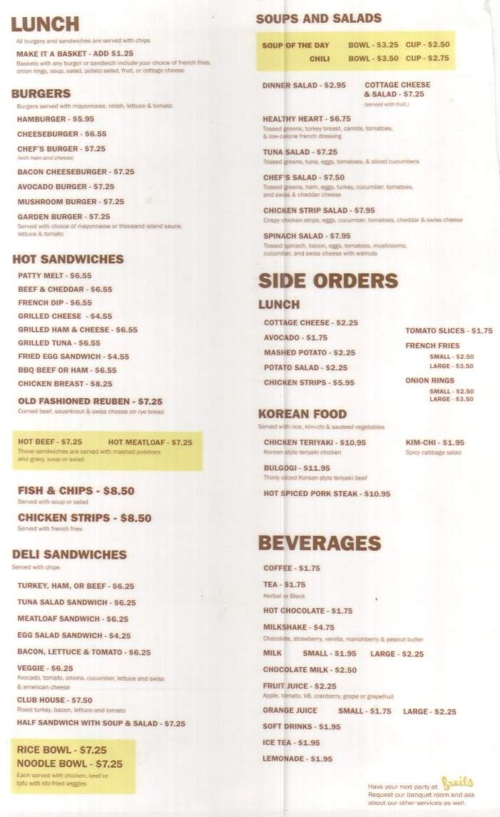 Menu page 2