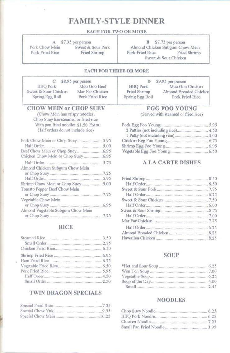Menu page 2
