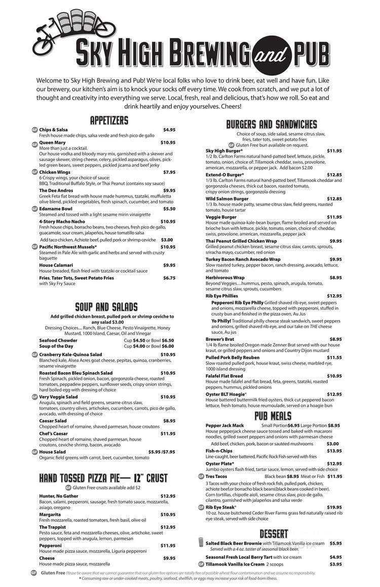 Menu page 1