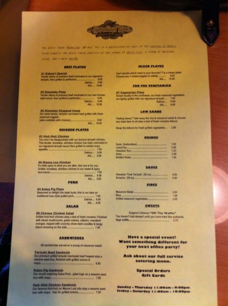 Menu page 1