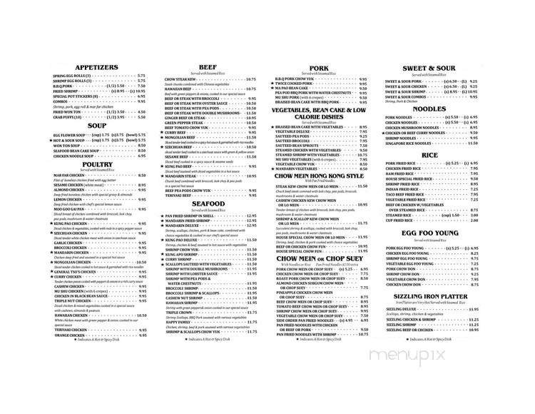 Menu page 1