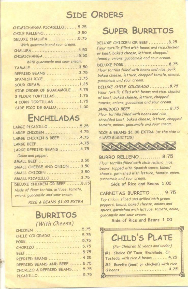 Menu page 2