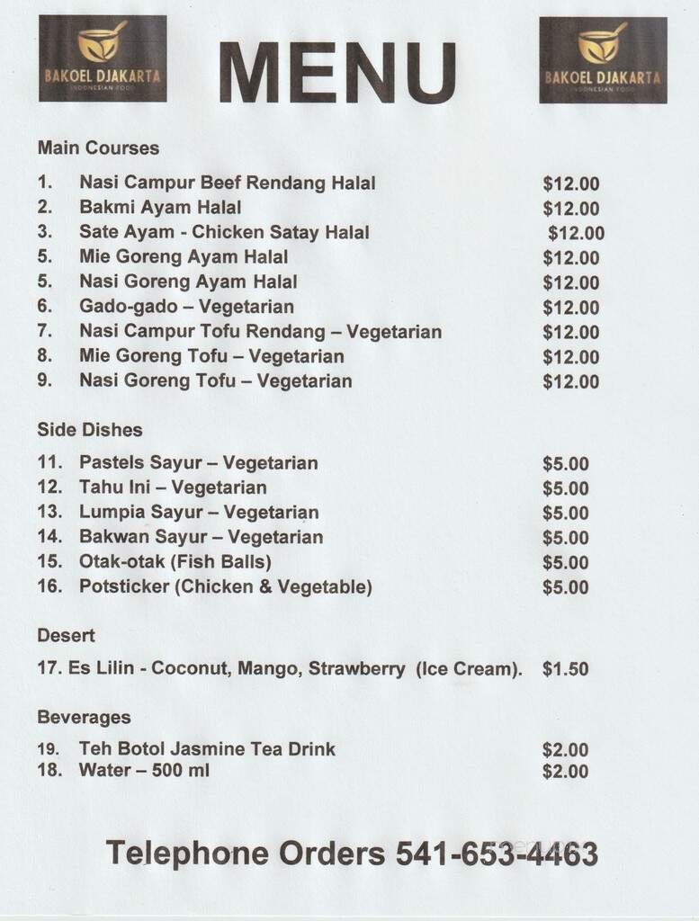 Menu page 1