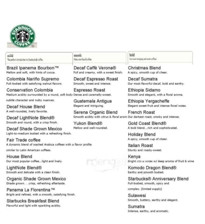 Menu page 1