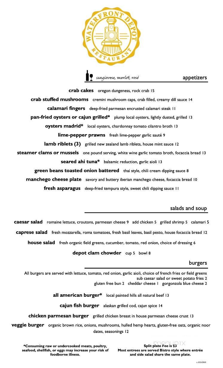 Menu page 1