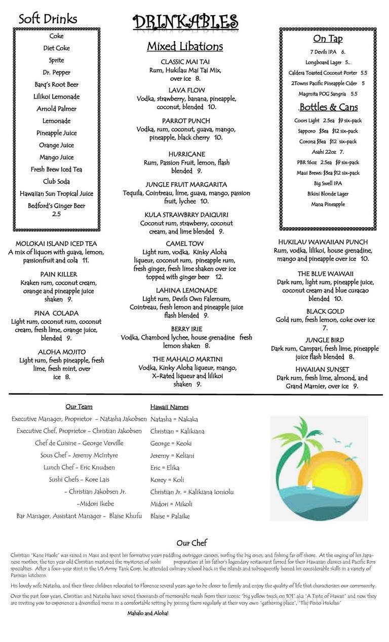 Menu page 1