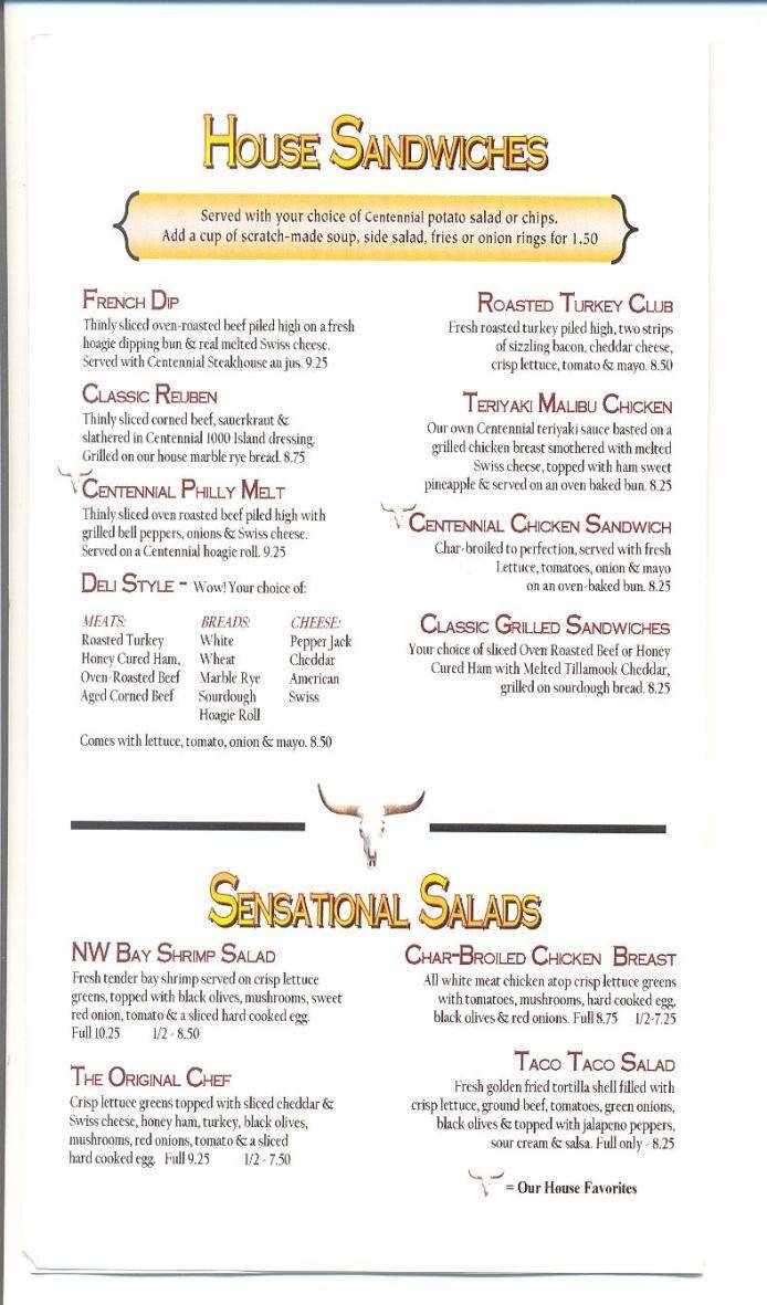 Menu page 1