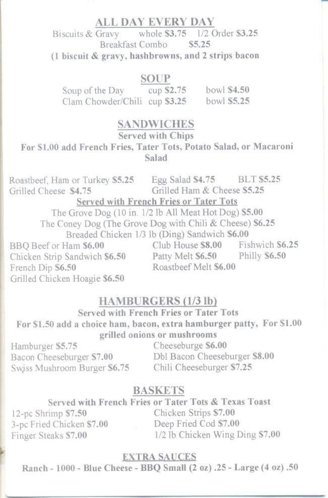 Menu page 2