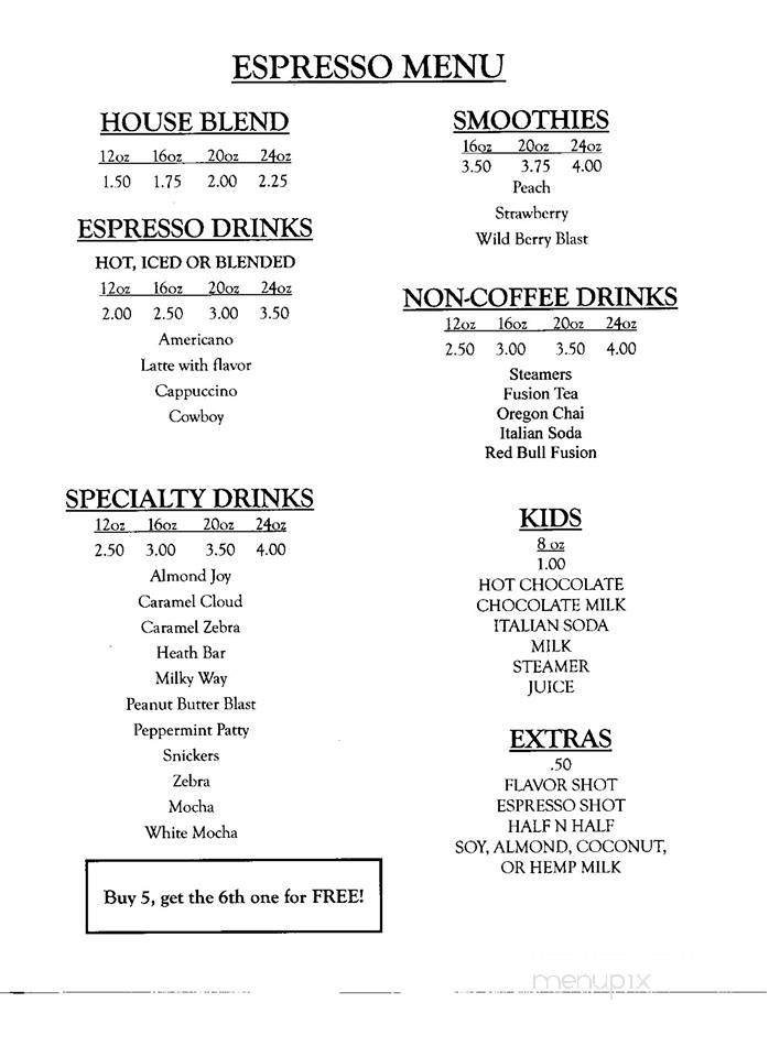 Menu page 1