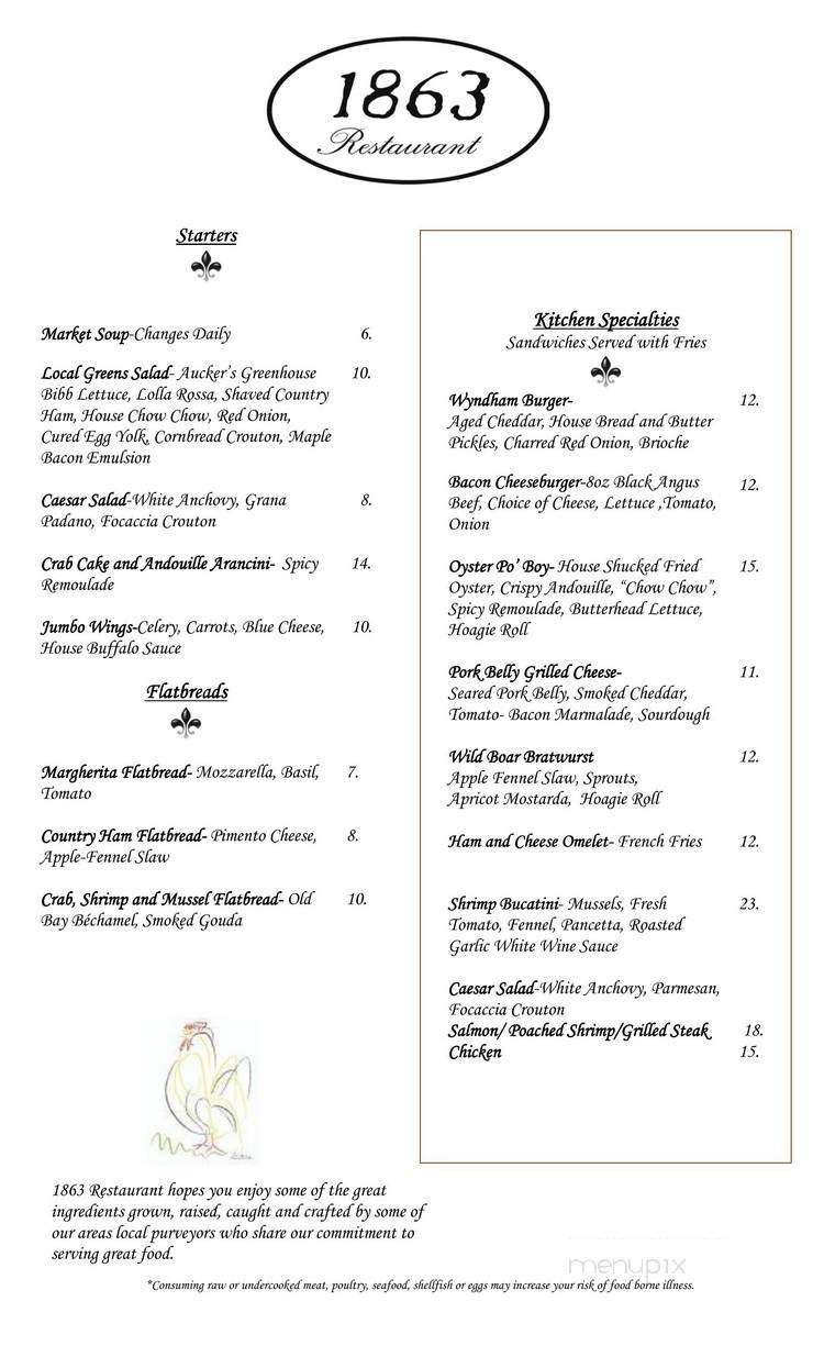 Menu page 1