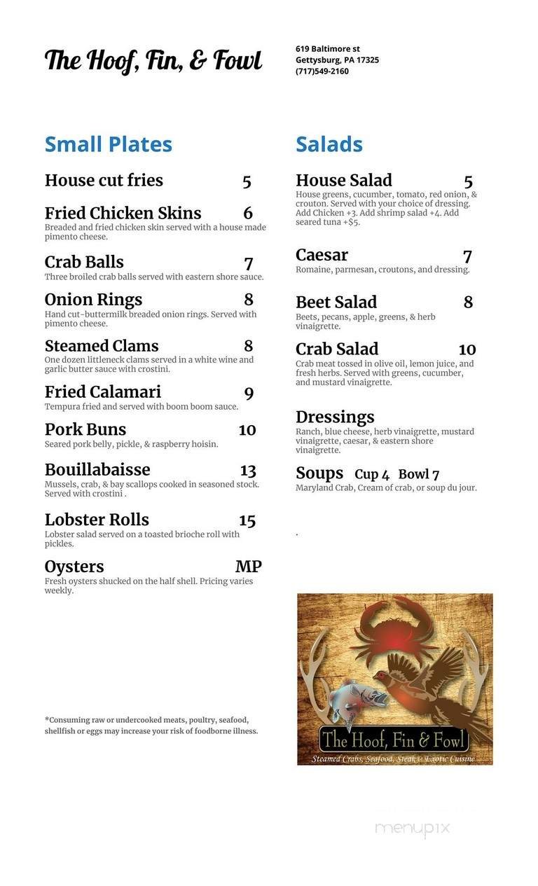 Menu page 1