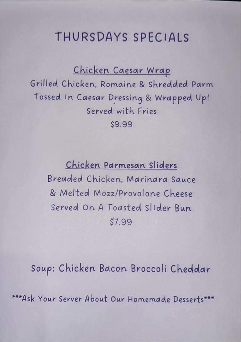 Menu page 1