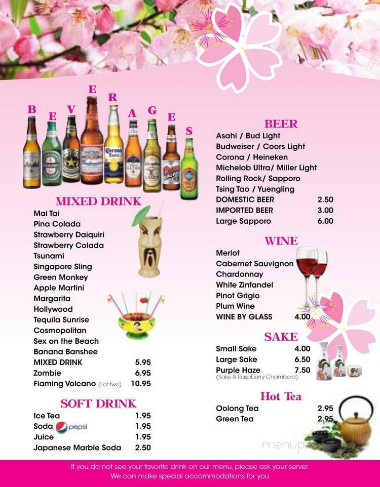 Menu page 1
