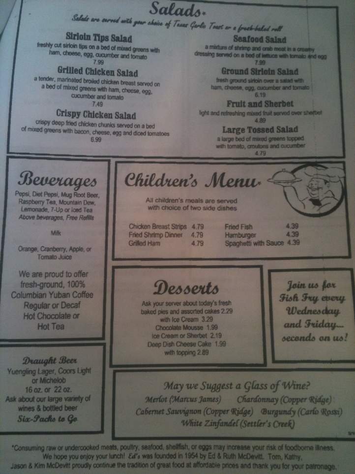 Menu page 2