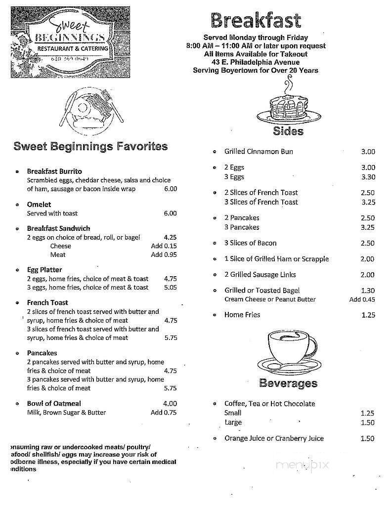 Menu page 1