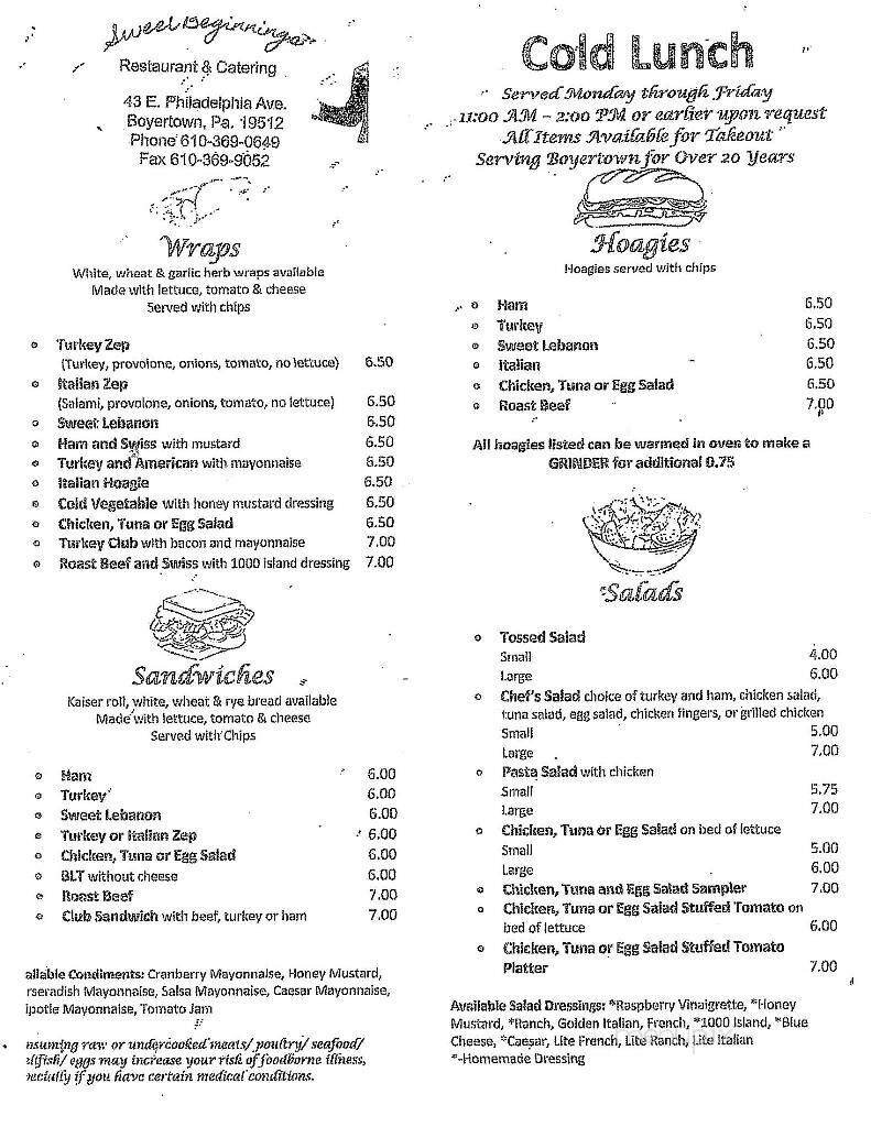 Menu page 2