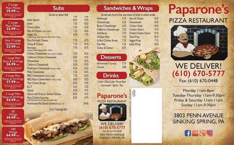 Menu page 2