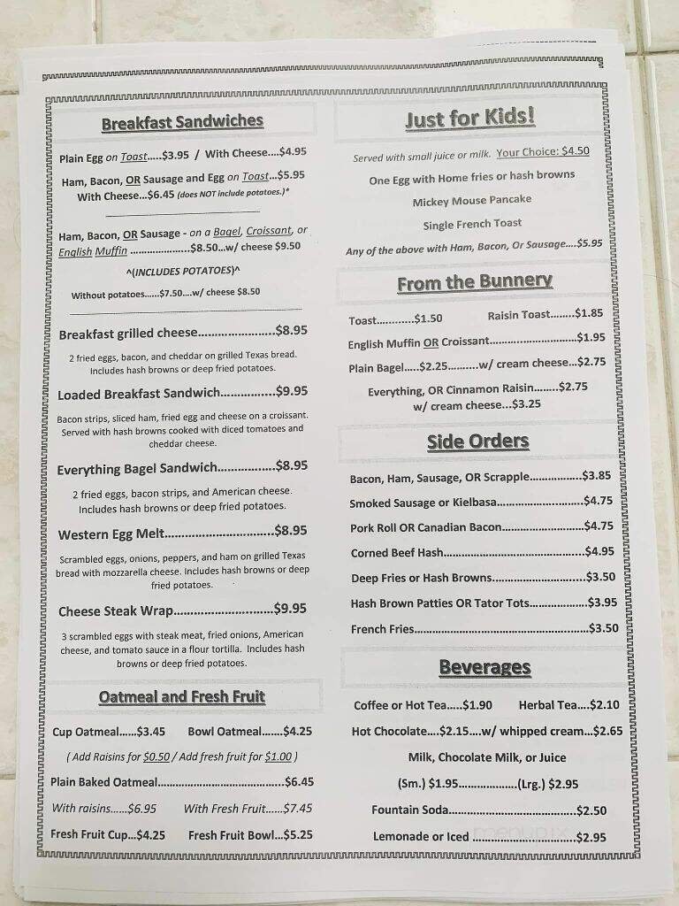 Menu page 1