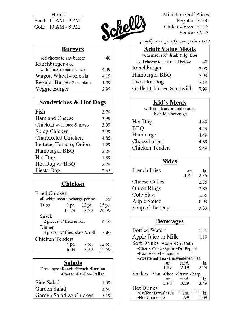 Menu page 1