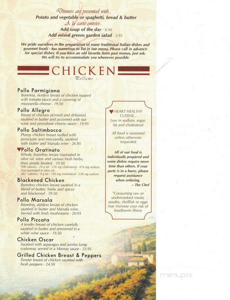 Menu page 1