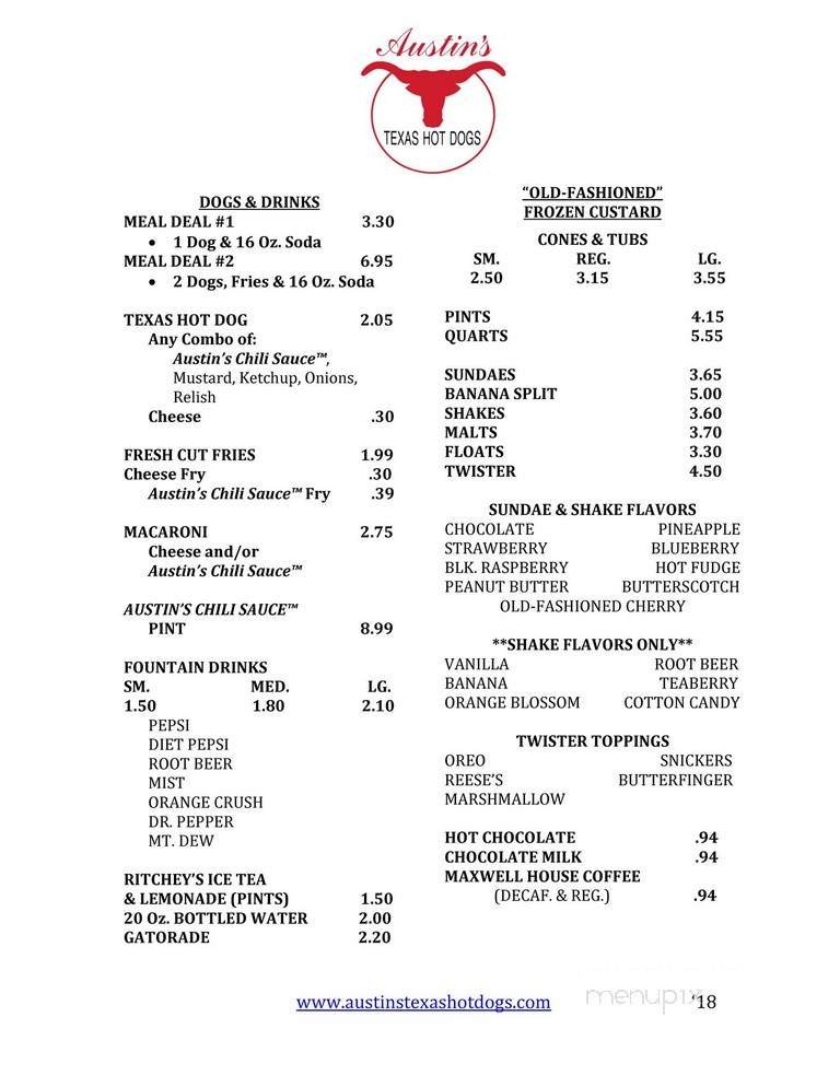 Menu page 1