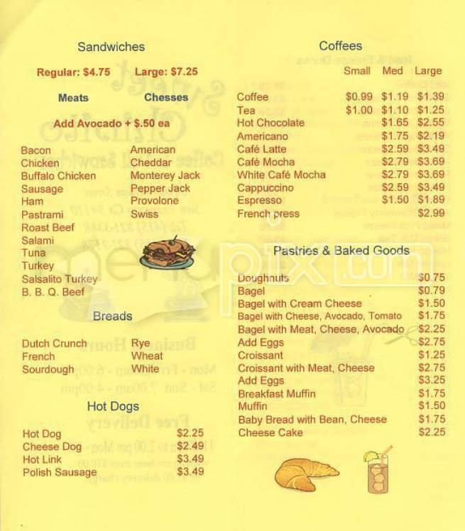 Menu page 2