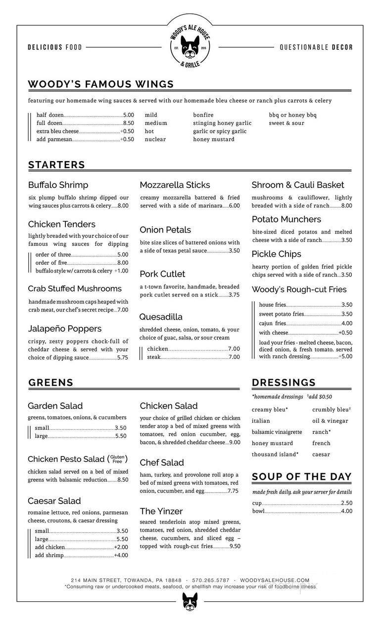 Menu page 1