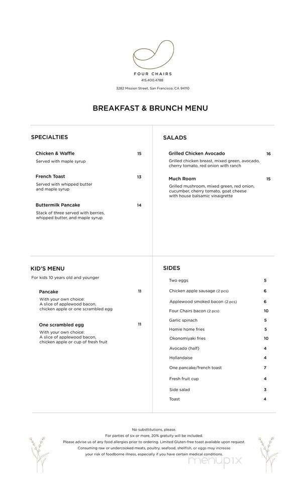 Menu page 1