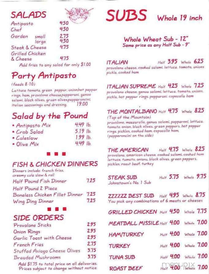 Menu page 2