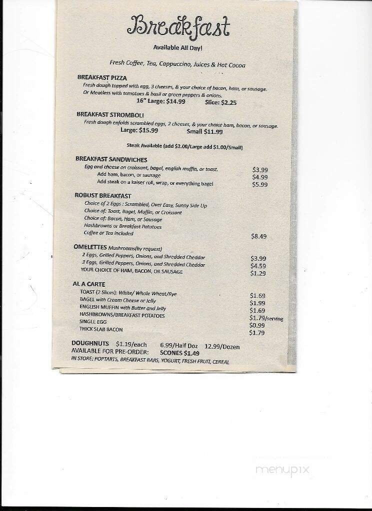 Menu page 1