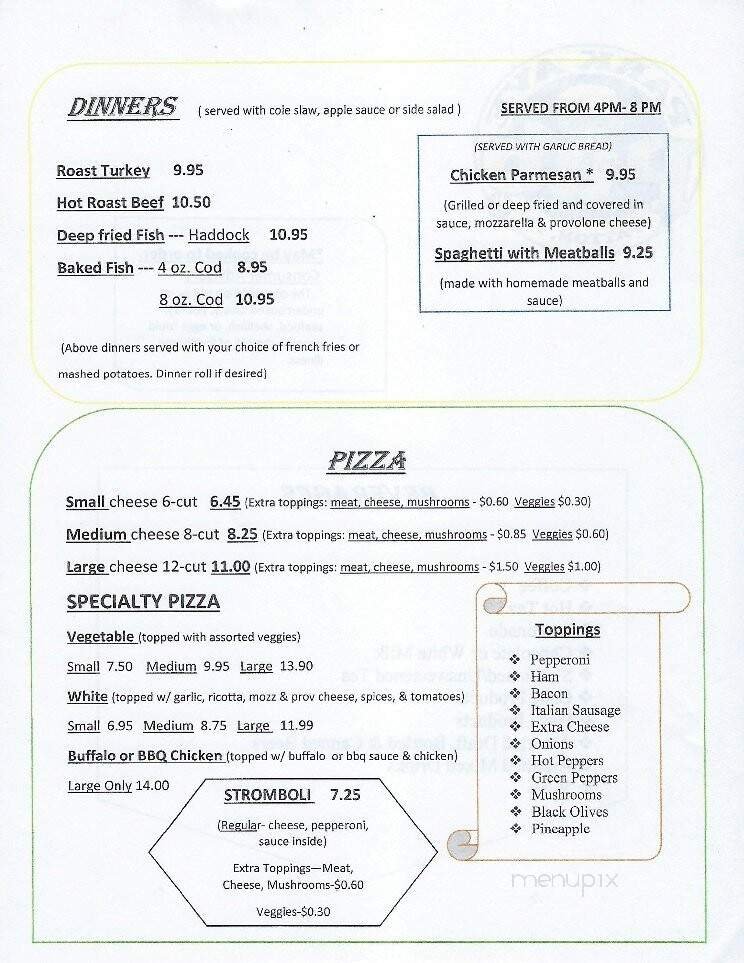 Menu page 1