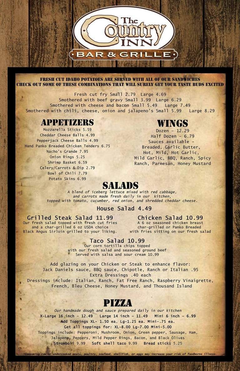Menu page 1
